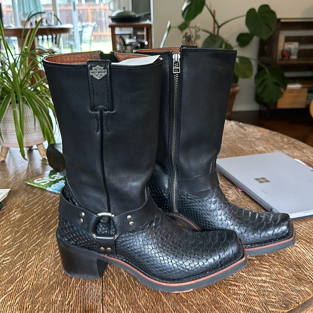 Harley-Davidson Black Leather Boots